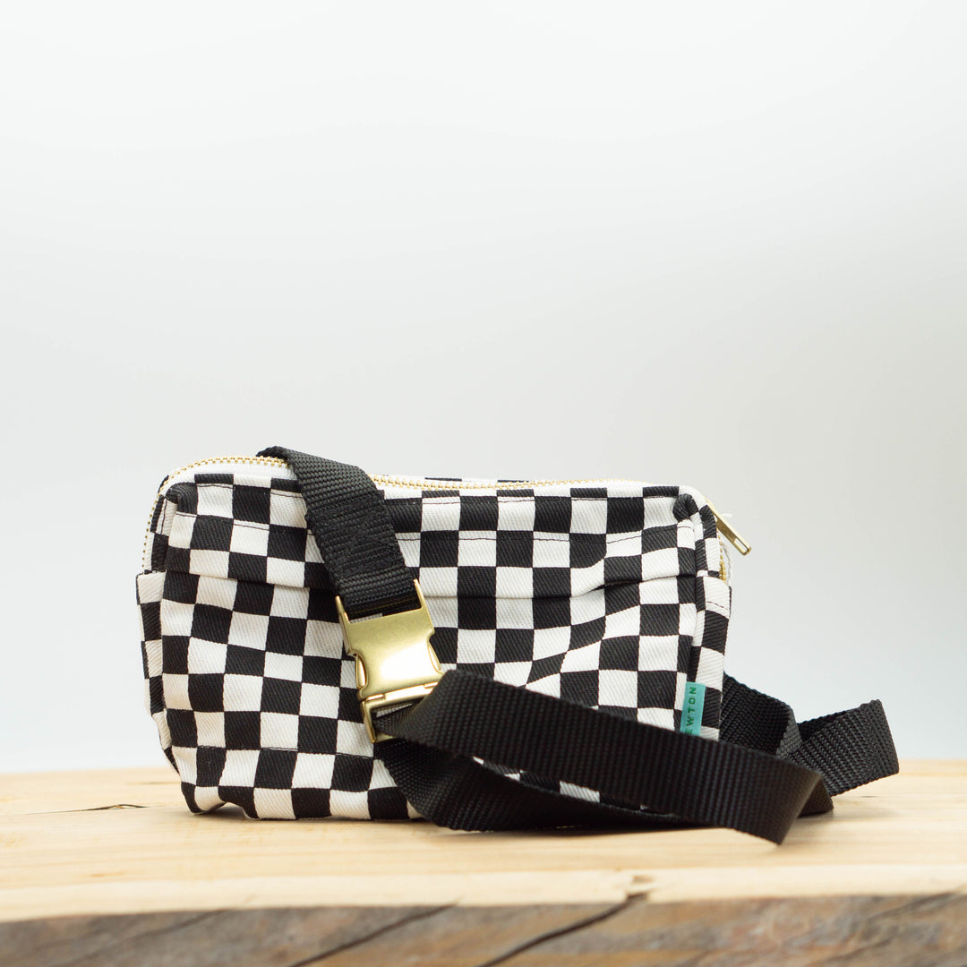 Checkered Canvas Concert Bag