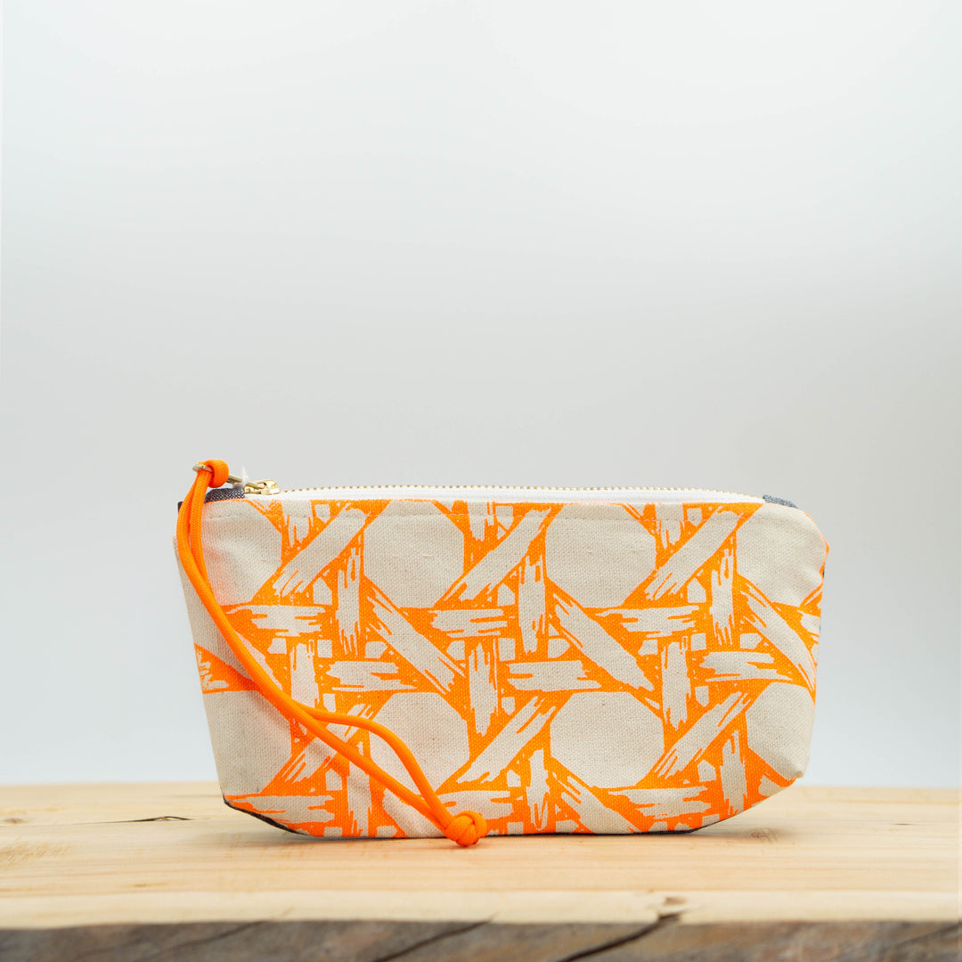 Waxed Canvas Slide Clutch Bag