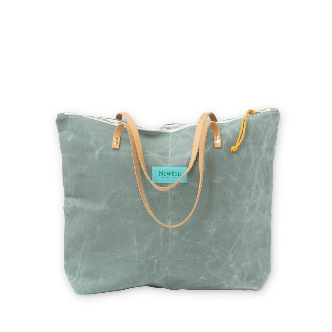 Waxed Canvas Zip Tote