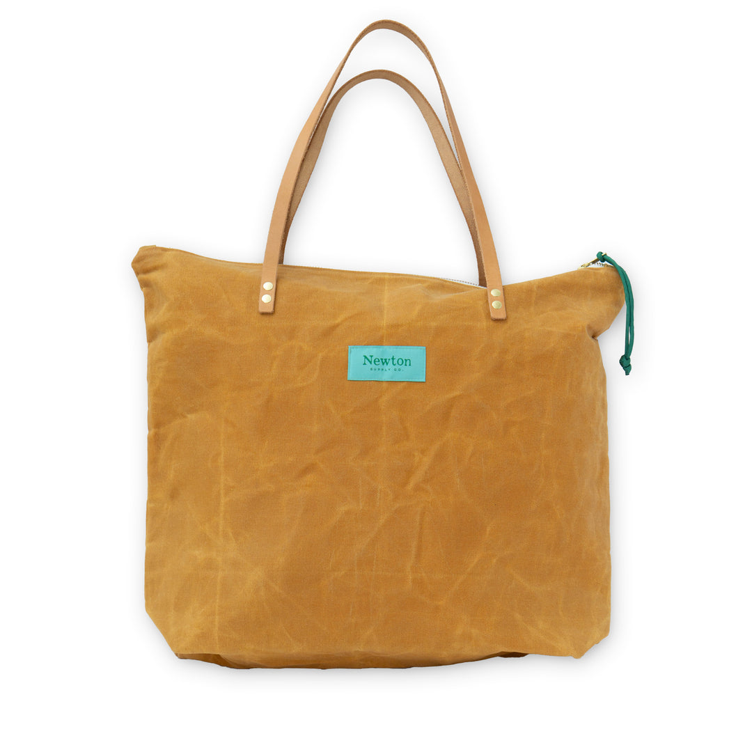 Waxed Canvas Zip Tote