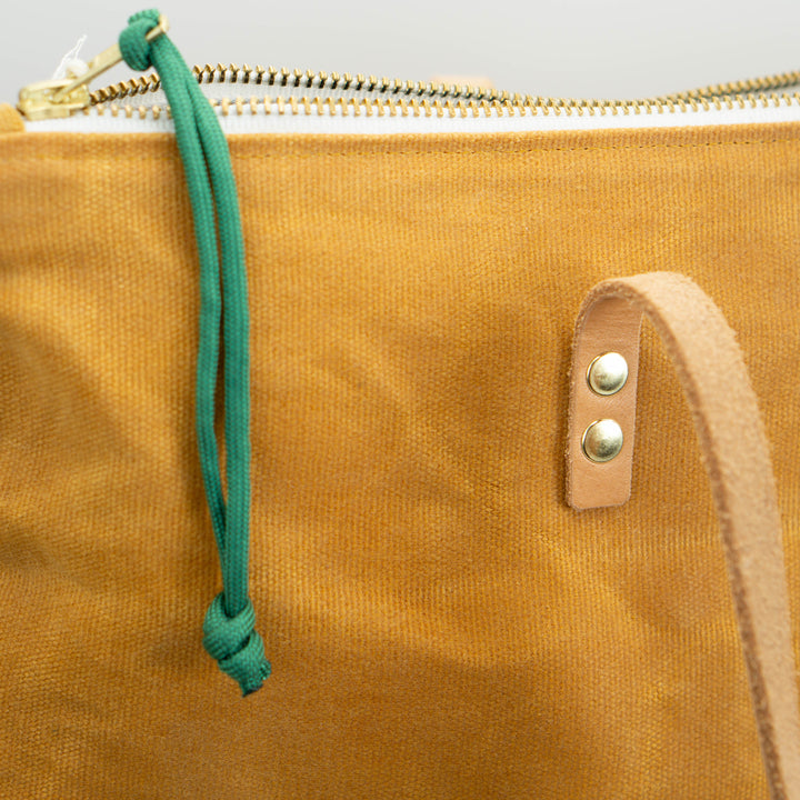 Waxed Canvas Zip Tote