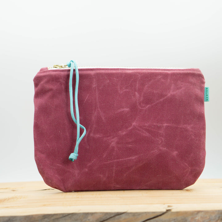 Waxed Canvas Clutch Bag