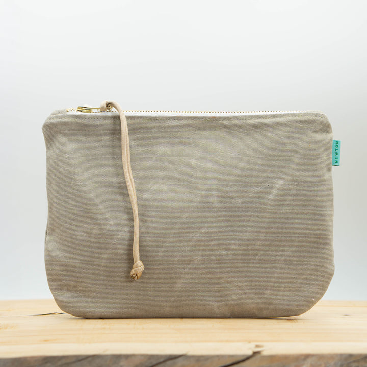 Waxed Canvas Clutch Bag