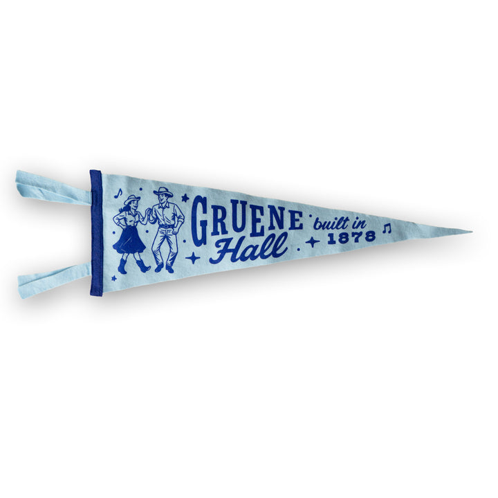 Oxford Pennant x Gruene Hall Built in 1878 Small Pennant