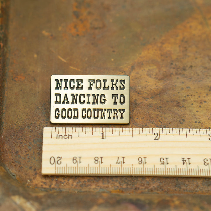Oxford Pennant x Gruene Hall Nice Folks Dancing Pin