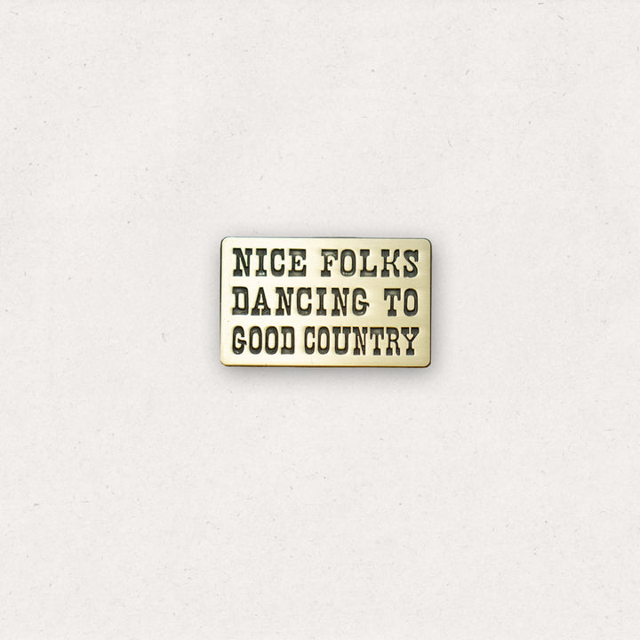 Oxford Pennant x Gruene Hall Nice Folks Dancing Pin