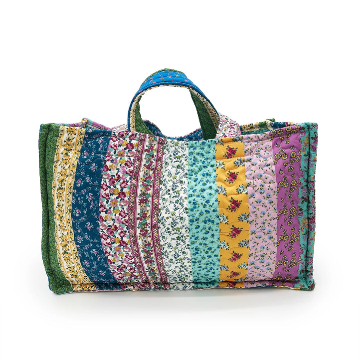 Paige Patch Stripe Quilted Tote Bag #QTB211JL