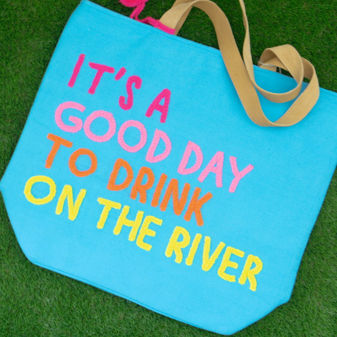 Drink on the River Tote Bag