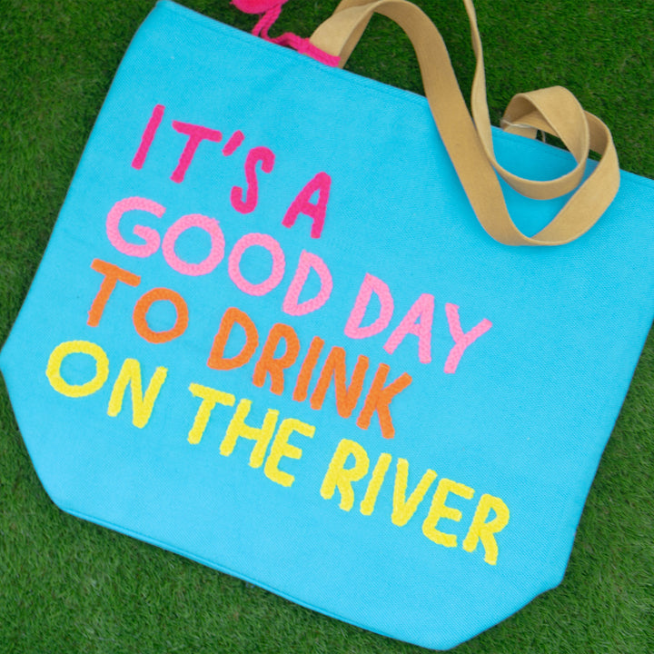 Drink on the River Tote Bag