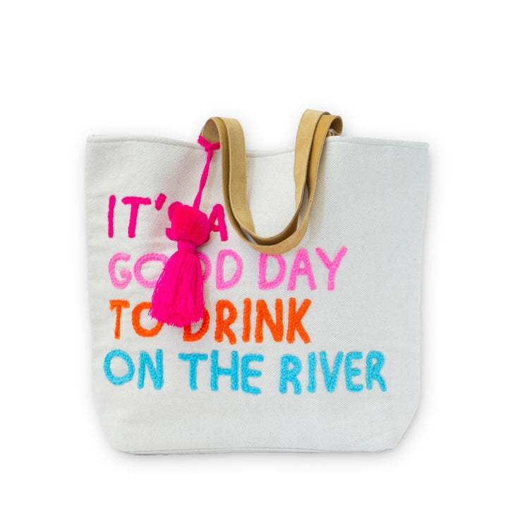 Drink on the River Tote Bag