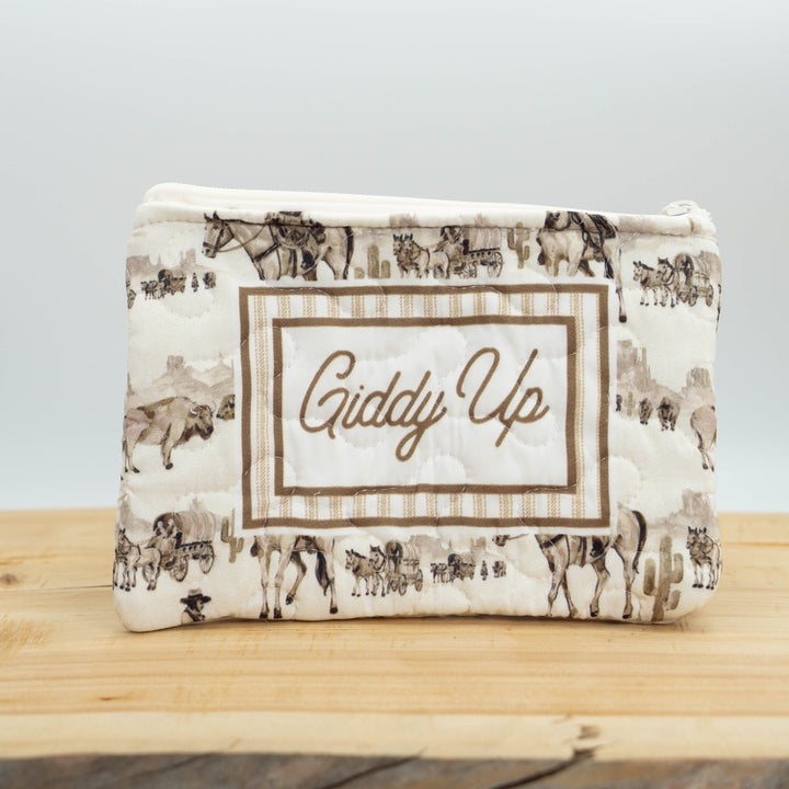 Giddy Up Quilted Zipper Bag #QMB246
