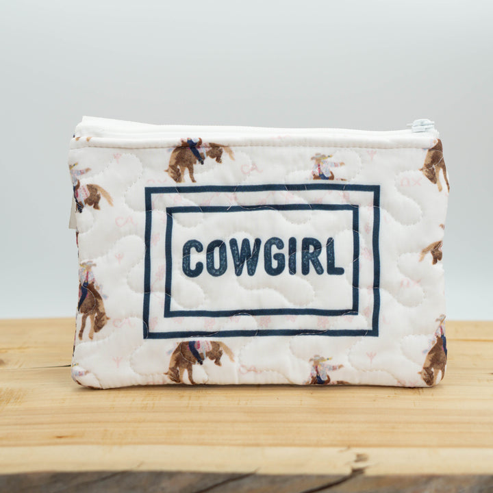 Cowgirl Quilted Zipper Bag #QMB250