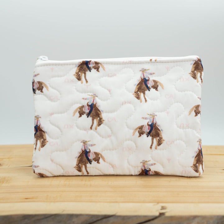 Cowgirl Quilted Zipper Bag #QMB250