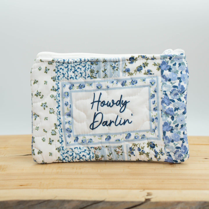Howdy Darlin' Quilted Zipper Bag #QMB283