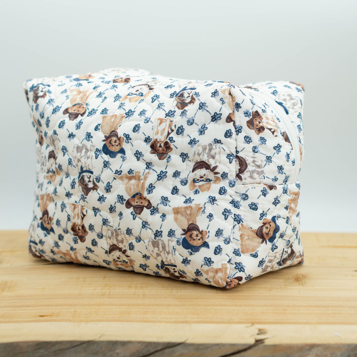 Cowboy Pups Quilted Makeup Bag #QMB310A-L