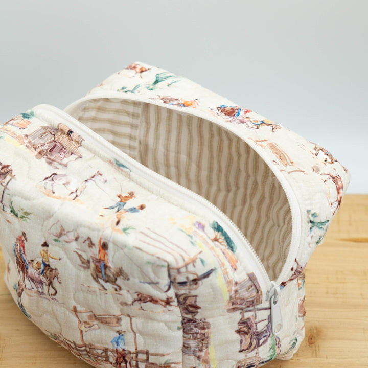 Retro Cowboy Quilted Makeup Bag #QMB316-L