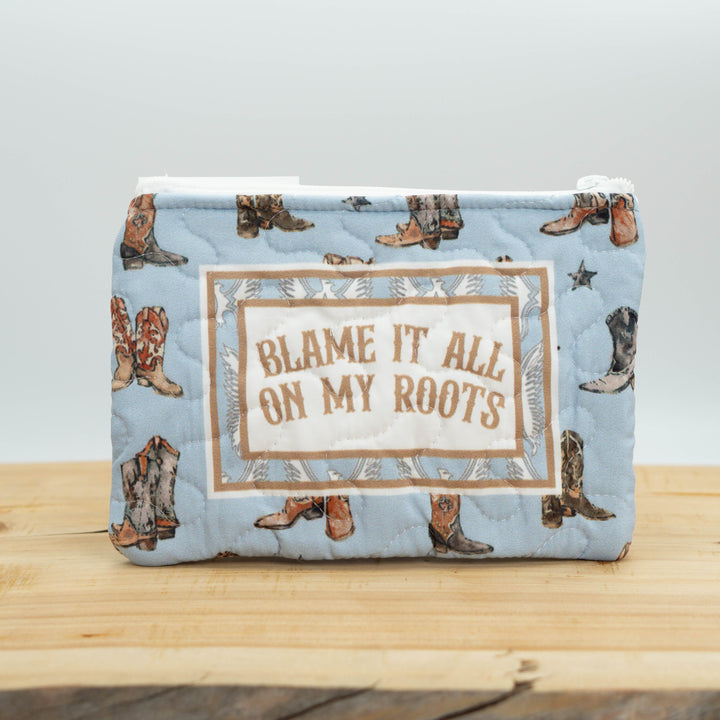 Blame It All On My Roots Quilted Zipper Bag #QMB352