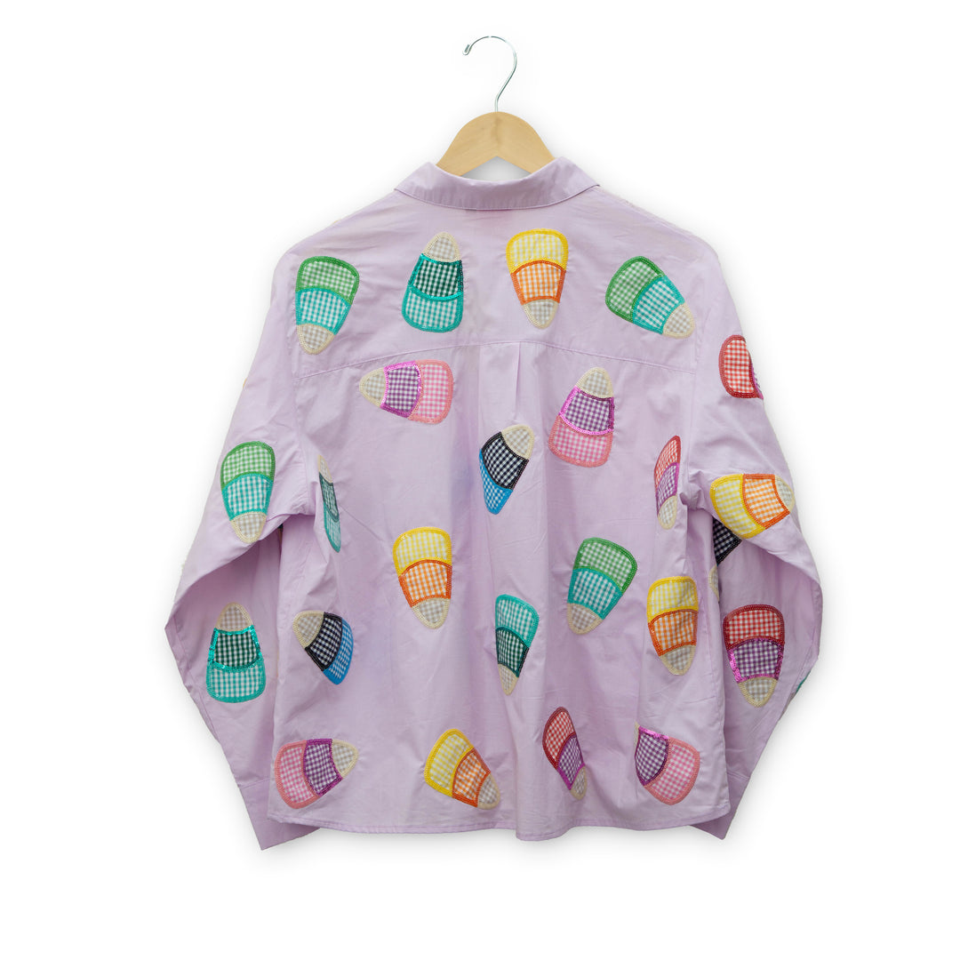 Gingham Candy Corn Shirt #HOLID26N478
