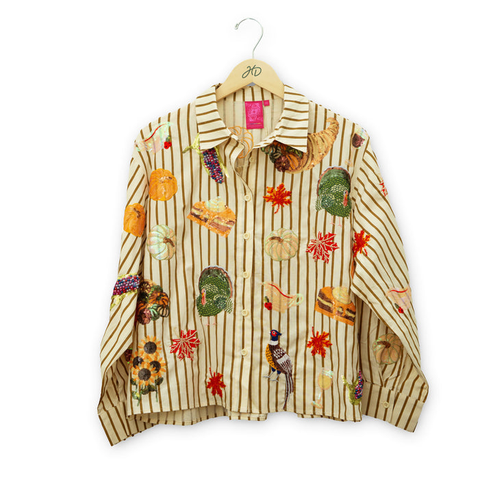 Thanksgiving Icon Button Up Shirt #HOLID26N87
