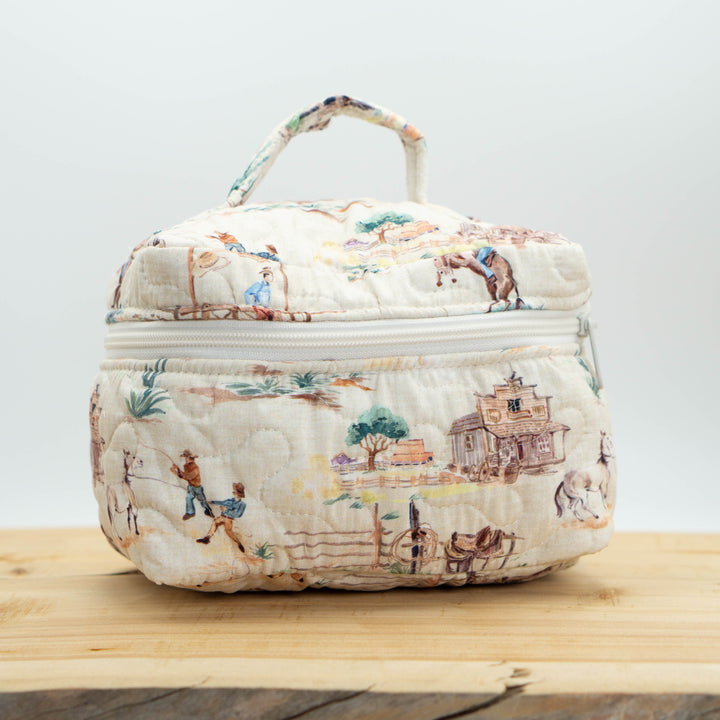 Retro Cowboy Quilted Travel Case #QTC316
