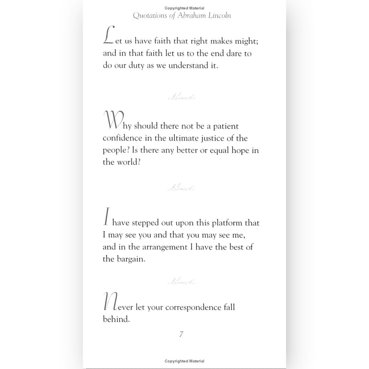 Quotations of Abraham Lincoln