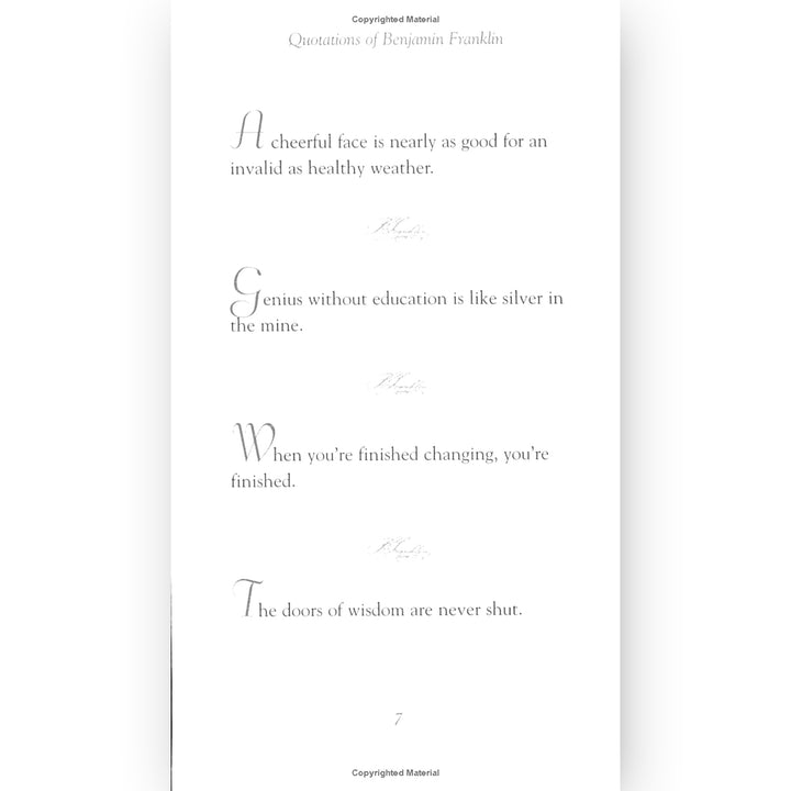 Quotations of Benjamin Franklin