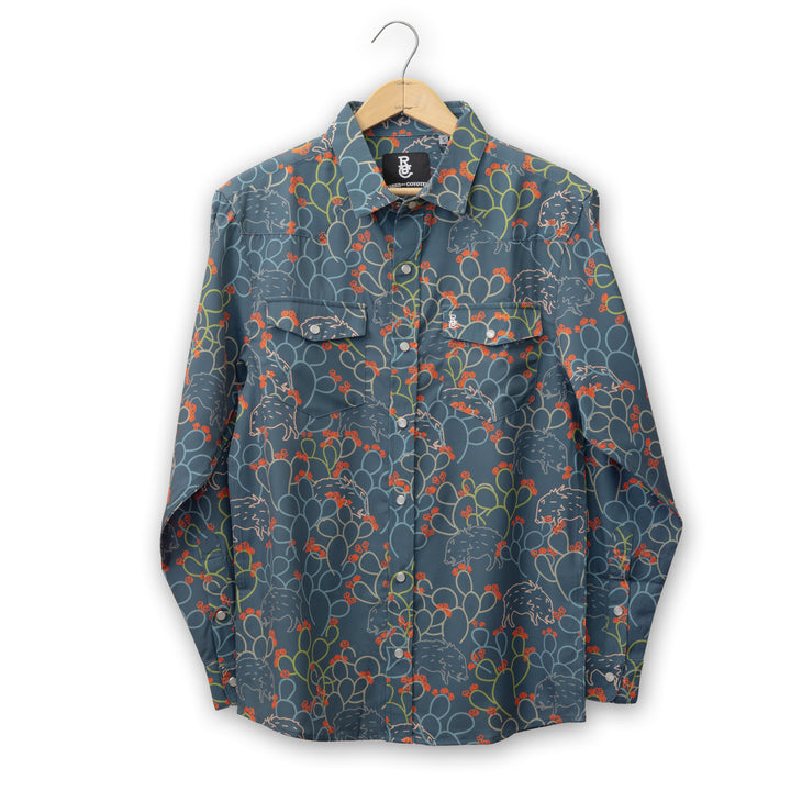 Javelina Paradise Long Sleeve Pearl Snap Shirt