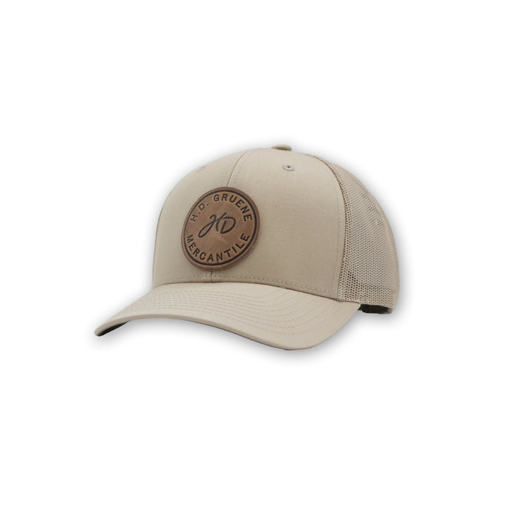 Merc Round Leather Patch Cap