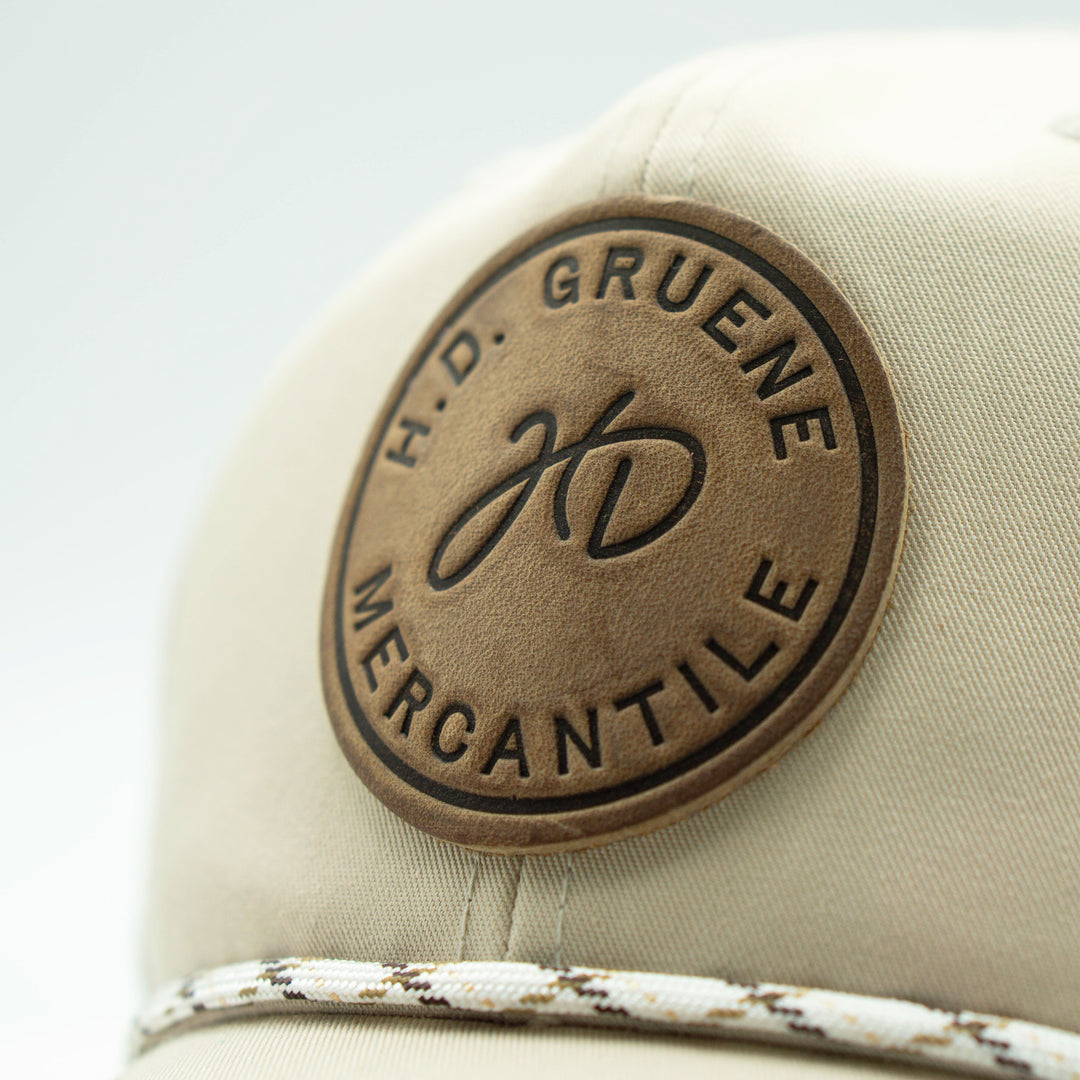 Merc Round Leather Patch Rope Cap