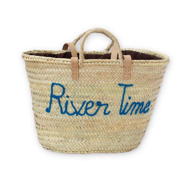 River Time Woven Palm Bag
