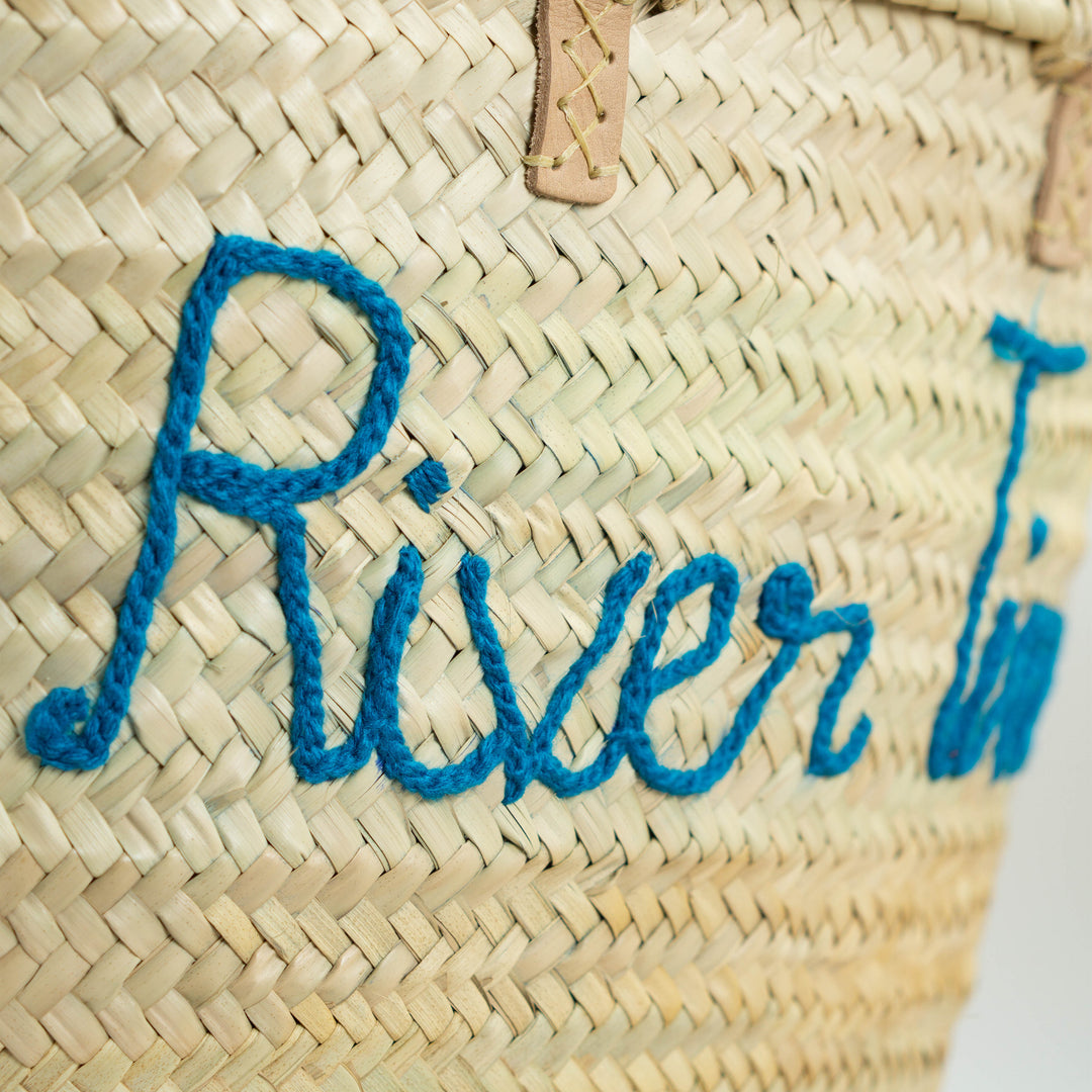 River Time Woven Palm Bag