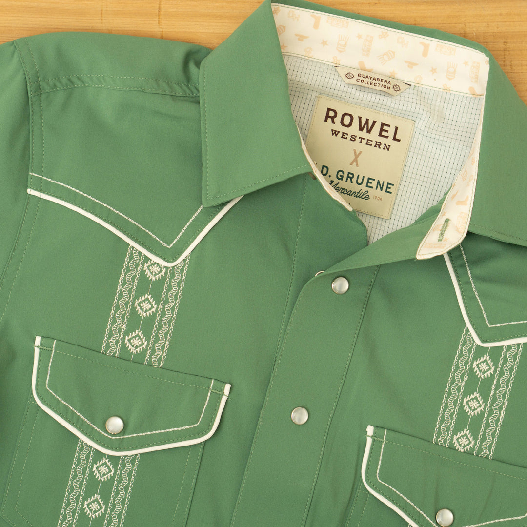 Pearl Snap Guayabera Shirt