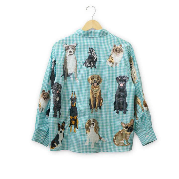 Gingham Dog Button Up Shirt #SP26055