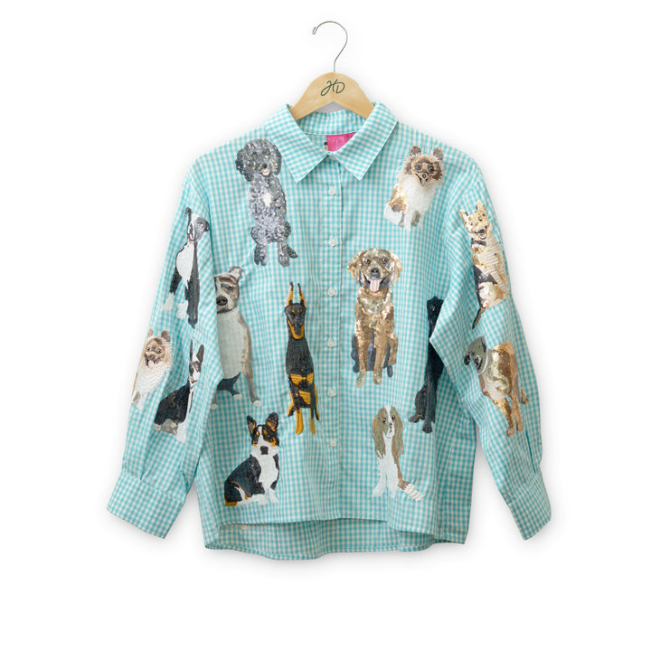 Gingham Dog Button Up Shirt #SP26055