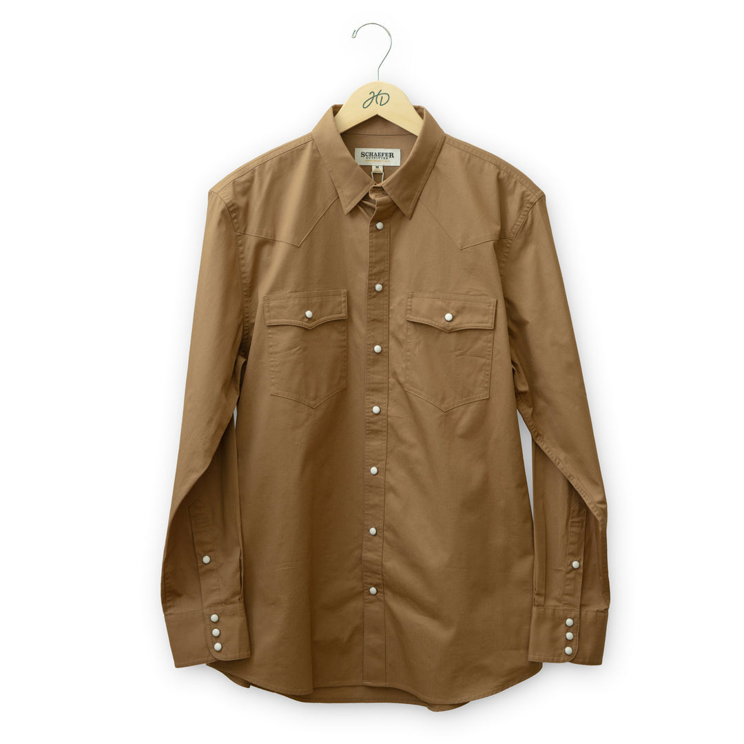 Slub Twill Pearl Snap Shirt