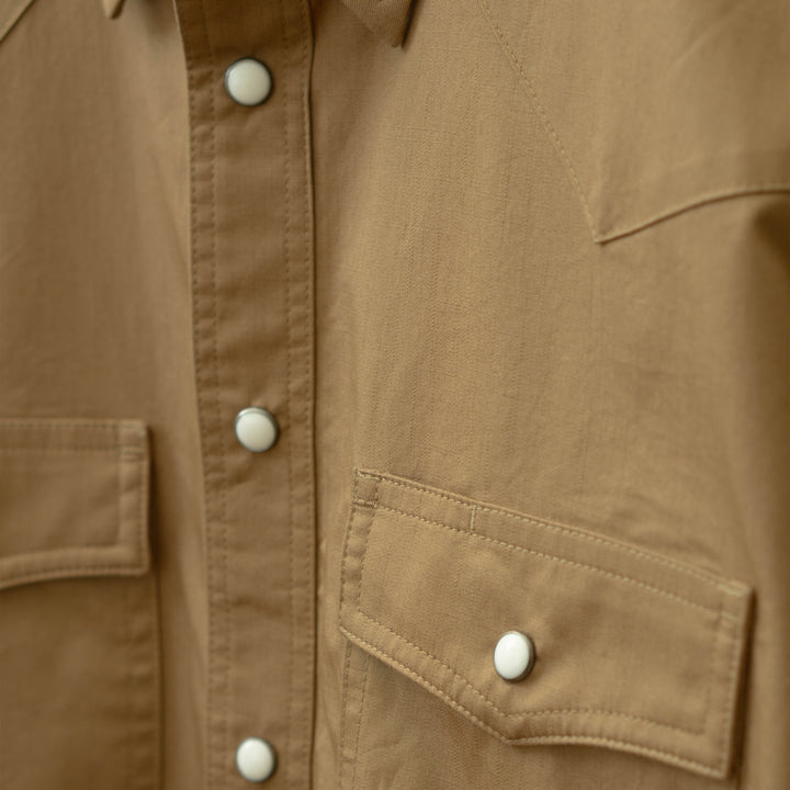 Slub Twill Pearl Snap Shirt