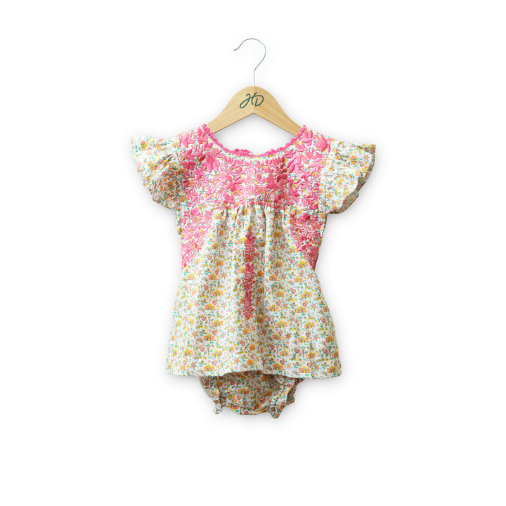 Kids Viva Otomi Flutter Sleeve Dress Bloomer Set