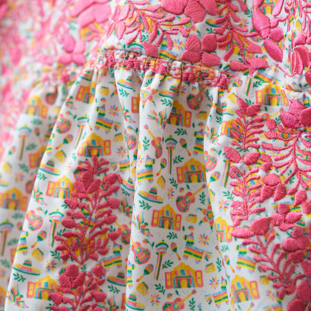 Kids Viva Otomi Flutter Sleeve Dress Bloomer Set