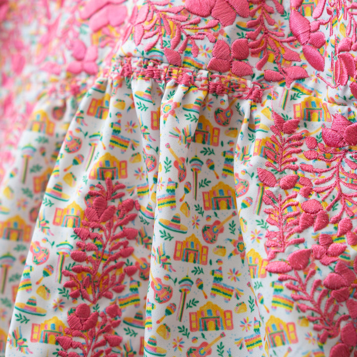Kids Viva Otomi Flutter Sleeve Dress Bloomer Set
