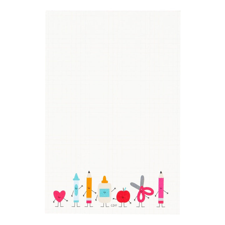Smiley School Supplies Notepad