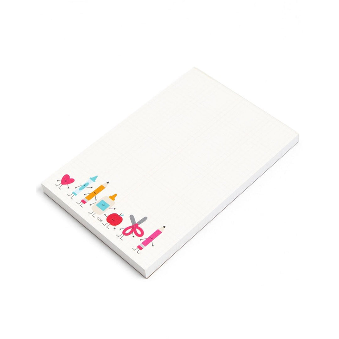 Smiley School Supplies Notepad