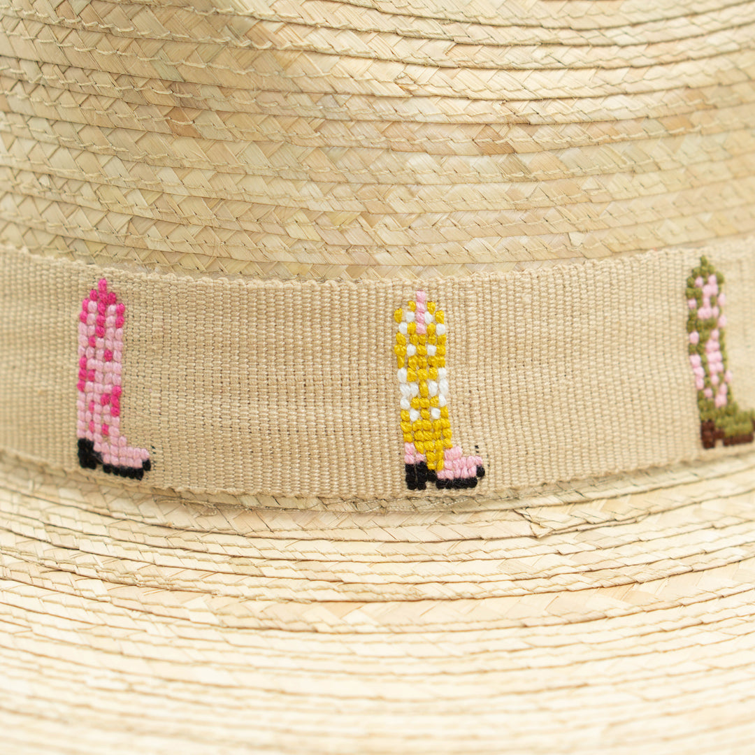 Colorful Cowboy Boot Palm Hat