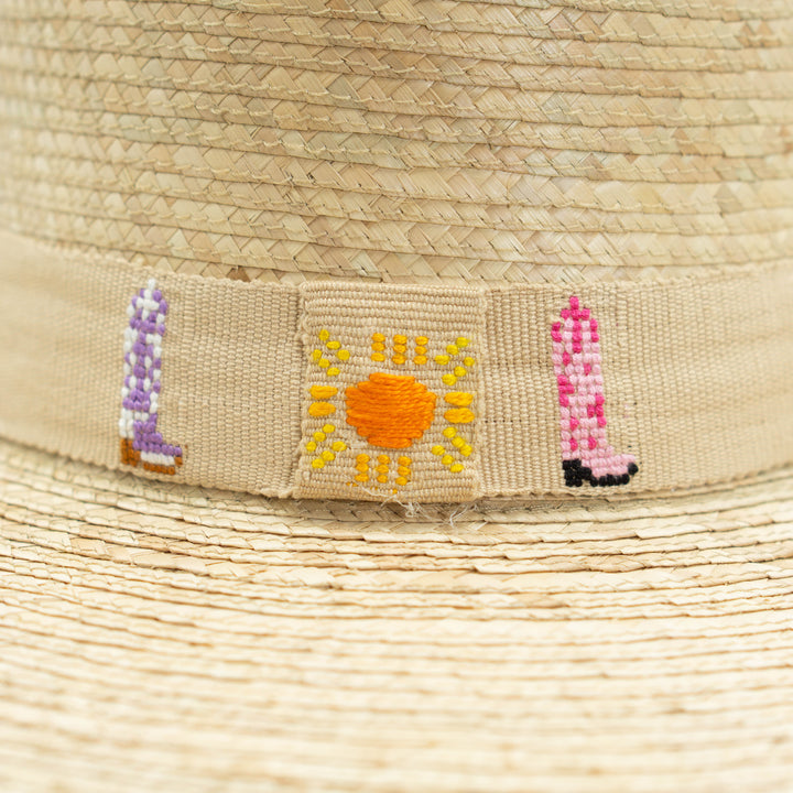 Colorful Cowboy Boot Palm Hat