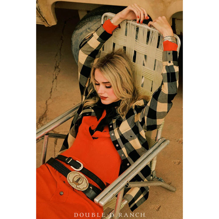 Lease Lady Plaid Pearl Snap Shirt #T4234
