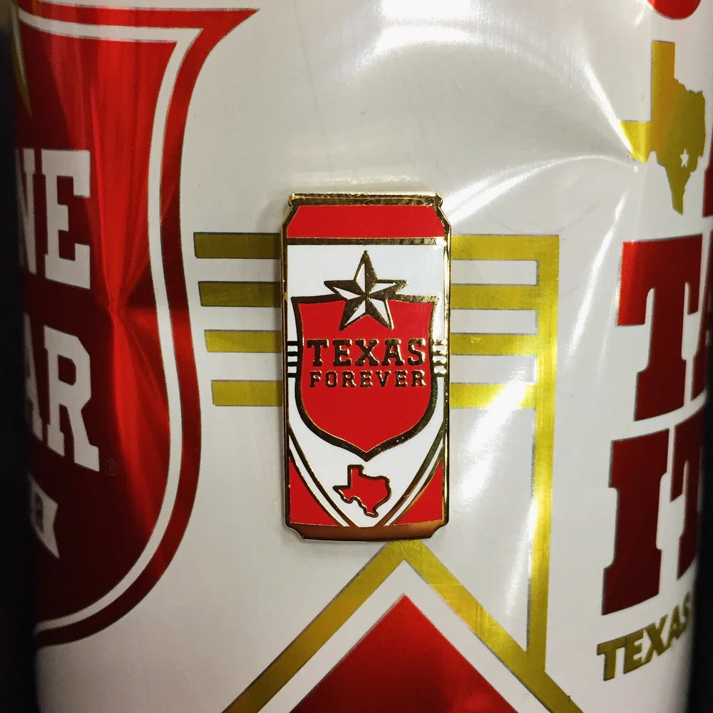 Texas Forever Can Enamel Pin