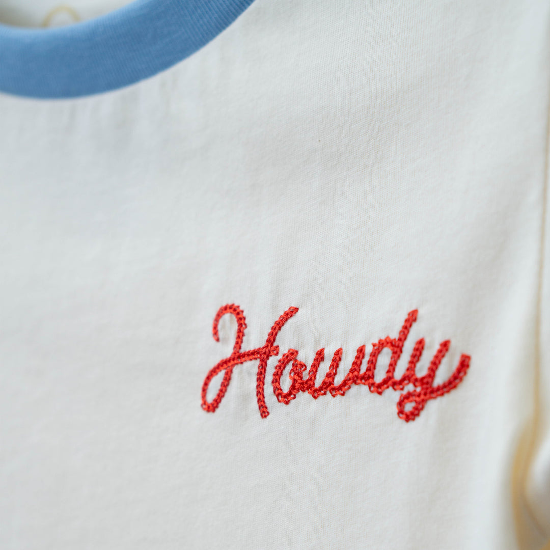 Toddler Howdy Vintage Ringer T-Shirt