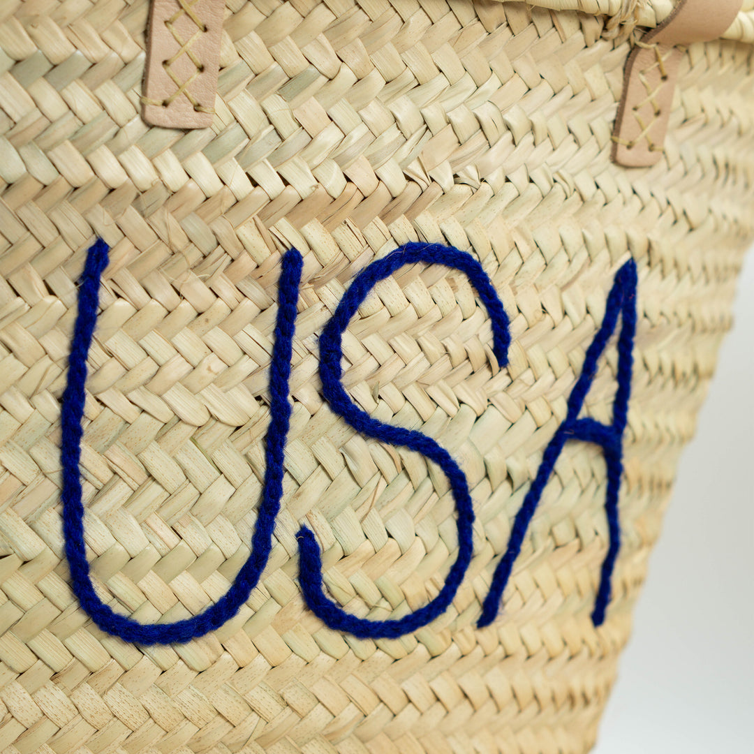USA Woven Palm Bag
