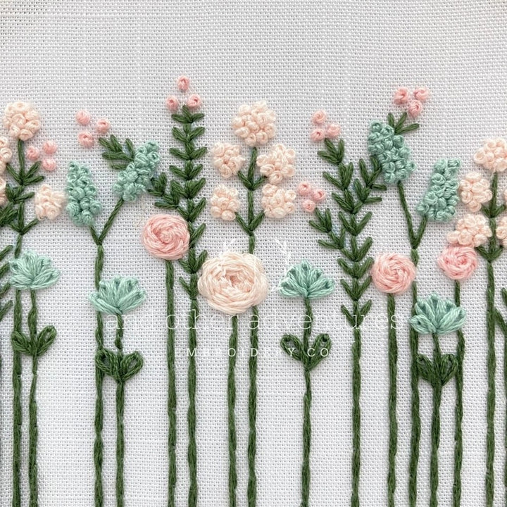 Wildflower Pastel Hand Embroidery Kit #4002WS