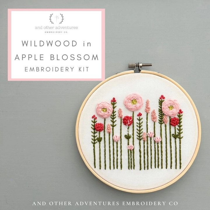 Wildwood Apple Blossom Hand Embroidery Kit #4107WS