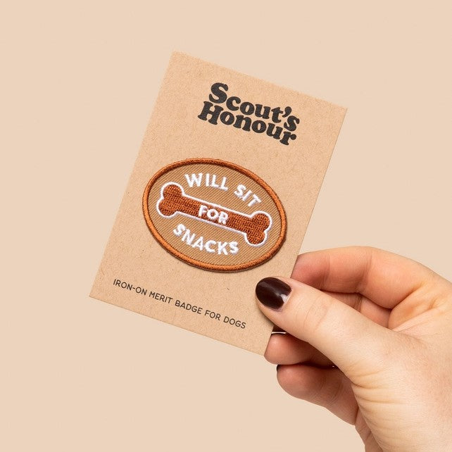 Will Sit For Snacks Pet Patch